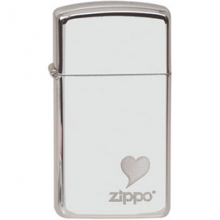 Zippo slim heart inclusief graveren